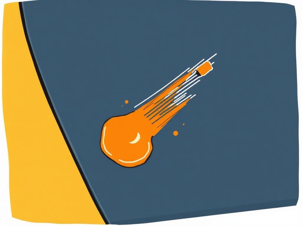 Cartoon illustration of a scratched car panel patched with mismatched paint and filler